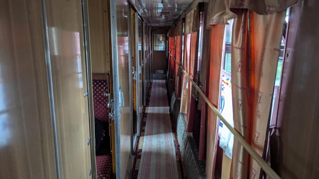 pasillo del tren de Bucarest a Chisinau